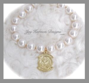 Swarovski Pearl Bracelet with Unit Charm