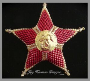 USMC Button Star Ornament